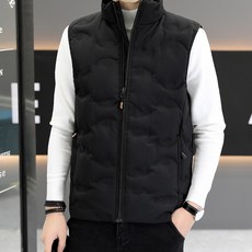 男士立領羽絨保暖馬甲背心