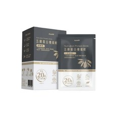 AconFit 五膳蛋白機能飲 芝麻口味 20克植物蛋白 健身運動營養補充 獨立包裝, 1個, 35g