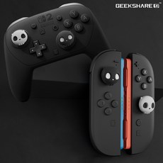 닌텐도 스위치2 스틱커버 긱쉐어 스컬냥 썸그립 조이콘2 프로콘2 호환, 긱쉐어 스위치2 스틱커버, 스컬냥(블랙화이트), 1개