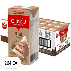 클릭유 서울우유 커피 24p, 200ml, 264개