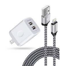 킨들 파이어 태블릿용 안드로이드 고속 충전기 - 킨들 파이어 7 HD 8 HD 10 플러스 키즈 에디션 키즈 프로 HDX 7인치/8인치 삼성 J8 J7 프로 S6 S, Lightning, White