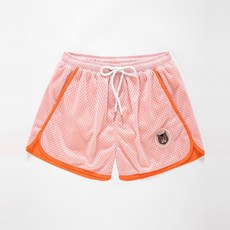 男用速乾雙層網眼沙灘褲 寬鬆大碼純色薄款透氣舒適泳褲