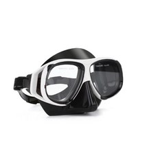 근시용 다이빙 마스크 스노클링 세트 김서림 방지 고글 편안한 착용 질식 방지 기능 블랙 평광, A_흑백 무광 원사이즈