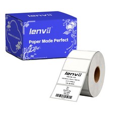 LENVII 1000매 감열 합성라벨 방수 내유성 스크래치 방지 찢어짐 방지 감열라벨 프린터 전용 물류마트 사무실용, 1박스