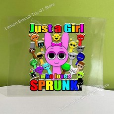 스프렁키스 전사 스티커 만화 비닐 크리스탈 라벨 양각 데칼 자가 접착 방수 컵 병 선물용, 1개, 7. JZHZ106