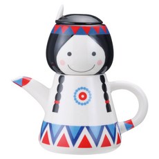 sun art 趣味餐具 印地安一人茶具組, 1個, 混合色