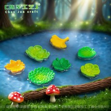 創意漂浮銀杏梧桐葉魚缸裝飾，DIY水族箱造景配件，微景觀擺件，增添魚缸自然氣息, 5#紅楓,漂浮樹葉, 1個