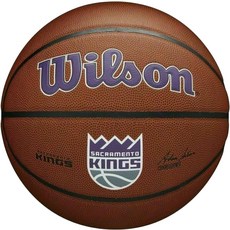 NBA 팀 로고 농구공 사이즈7 남자 실내 실외 코트볼, Team Alliance, Size 7 - 29.5", Sacramento Kings, 1개