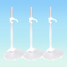 투명 인형 거치대 20cm 미조립 구체관절 육일돌 진열대 받침대 아이돌인형 스탠드, 3개