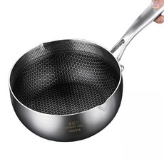 LY7SM 스텐 우유냄비 멀티 편수냄비 우유 냄비 라면 냄비+유리뚜껑 세트, 1세트, 그림 색상, 18cm