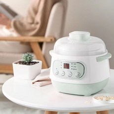 미니 전기 스튜 냄비 세라믹 내부 멀티 쿠커 가정용 자동 슬로우 스튜어트 끓는 죽 수프, 2) green