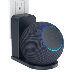 PlusAcc Dot Max 벽걸이 홀더 — Nest Mini &amp; 도트 맥스 대응(콘센트 직접 부착형) [드릴링 불필요 ·, 01 흑연