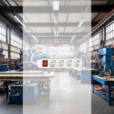 멀티탭 4구5.0M 작업장전원용 전원연장선 정비소장비 설비보수공구 공업용자재 공업용멀티코드