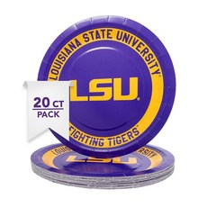 Desert Cactus Florida State University 종이 접시 FSU Seminoles 테일게이트 파티 졸업 및 이벤트용 22.9cm(9인치) 원형 20개, Desert Cactus Clemson Universi