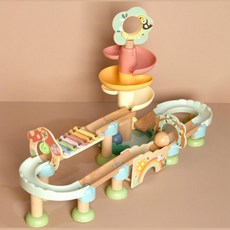 두돌 아기 선물 청각자극 구슬굴리기 멜로디 회전트랙 원목타워 2살 어린이 놀이활동 3살