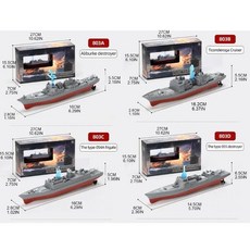 RC 보트 배 무선 호수 전자 제어 장난감 유연한 2.4GHz 스피드 군함 모델 풀 선물, [01] 3, 1개