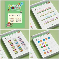 어린이를 위한 패턴 찾기 워크북 | 32페이지 시퀀스 및 인식 활동북 유치원 수학 노트, 01 32 Pages