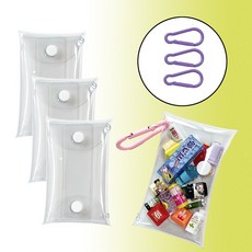 투명 가챠 파우치 일본 피규어 키링 만들기 pvc 케이스, 퍼플, 3개