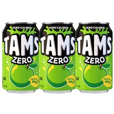 롯데칠성 탐스 제로 사과, 355ml, 3개