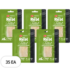 하림펫푸드 전연령 반려동물 더리얼 필렛 습식사료, 닭안심, 22g, 35개