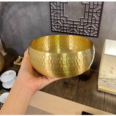 黃銅錘紋茶洗筆洗 直徑20cm, 商品主圖, 1個