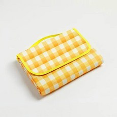 방수 캠핑 매트 야외 담요 해변 텐트 바닥 패드 하이킹 여행용 방습, 1개, 6. 노란색과 흰색 그리드 200*150 (4~6명이