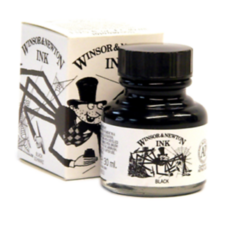 윈저앤뉴튼 캘리그라피 딥펜 인디언 블랙 잉크 30ml 낱개, 인디언잉크30ml(WI1010030)