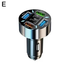 36W 차량용 충전기 고속 PD QC3.0 USB 휴대폰 어댑터 시가 라이터 플러그, 01 2PD 4USB