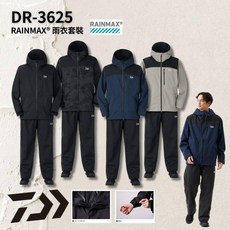 DAIWA DR-3625 RAINMAX 防水透濕釣魚雨衣套裝 桃園東區釣具, 迷彩黑,M