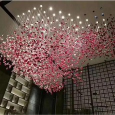 엔지니어링 호텔 크리스탈 유리 램프 대형 판매부 볼룸 특수 천장 빌라 거실 샹들리에, A. About D3CM, 1. 녹색