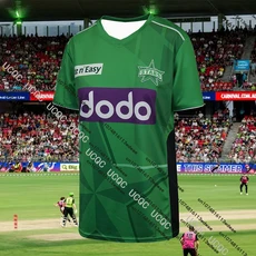 새로운 25/26 호주 크리켓 훈련 유니폼 WBBL 스포츠 유니폼 남녀 팬용 멜버른 스타즈 3D 프린트 스포츠 유, 05 XXXXXL, 01 1028-102-ZKB