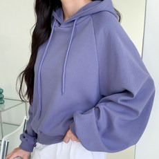 The Mad Moon Palette 拉格蘭寬鬆氣球袖素色短版連帽衫