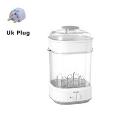 분유보온 젖병데위기 보털워버 휴대용 보온 여행용 젖병 보온기 및 살균기 우유 병 증기 타이머가 있는 전기 소독기, 220V, 2)Uk Plug