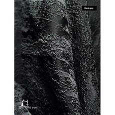 패브릭원단 가을과 겨울 의류 섬유로 만든 추상 불규칙한 입체 곡물 패턴 자카드 질감 직물, Black grey, 1개