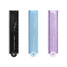 쿠츠와 알루미늄 접이식 자 30cm, 블랙