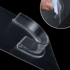 봉 무타공 점착식 투명 옷장브라켓 홀더브라켓 커텐브라켓