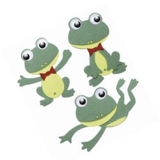 4000 개구리세트 펠트 초록