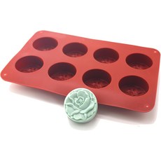 엑스하이베이 플라워 원형 비누 로션 바 실리콘 몰드 콜드 프로세스 제작 용품