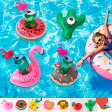 수영용품 미니 컵받침 물놀이 홀더 풀빌라 워터파크 수영장, 05-컵튜브, 05-컵튜브-초코도넛