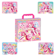 프린세스캐치티니핑 미니가방퍼즐 캐치티니핑시즌6 크리스마스선물 신제품 초급용 가방퍼즐4종 8P 10P 12P 14P 로미 하츄핑 사뿐핑 아름핑 뽀니핑 어린이선물 소근육발달놀이, 44피스, 1세트