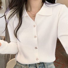 로렌미 루루 버튼 포인트 카라넥 니트 S250811FW-9