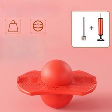 스카이콩콩 무소음 점핑볼 실내운동 밸런스공 유아체육 키성장 다이어트 성인용 점핑, 1개, 기본 레드 (펌프+니들)