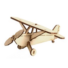 제삼오스토어 아기비행기1 경비행기 목재모형 우드토이 인테리어장식 나무DIY