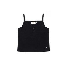 브랜드정품 리 LEE 우먼 슬리브리스 골지 티셔츠 블랙 362153