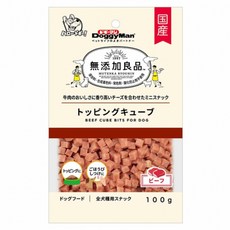 DoggyMan 多格漫 牛肉丁 犬用零食 100g - 無添加 国産, 1個, 無添加良品牛肉塊100g