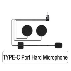 오토바이블루투스 오토바이 헬멧 블루투스 헤드셋 인터콤 마이크 범용 액세서리 풀 하프 34 페이스 오프, 1)Hard microphone