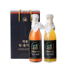 산지로드 백통참기름+들기름 명절선물세트, 350ml, 2개