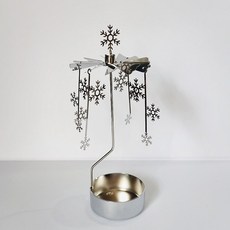 네일룸 로맨틱 회전 캔들모빌 캔들홀더, 10.작은 눈꽃(실버)