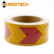 이노텍 벌집무늬 반사테이프 갈매기 50X10M 100X10M, 황/적 (IT)T-13018/50X10, 1개
