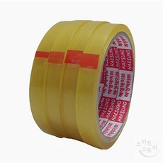 [미니테이프] 투명 테이프 12mmx25m 4개입 위생테이프 테이프소모품